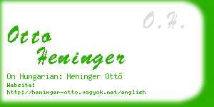 otto heninger business card