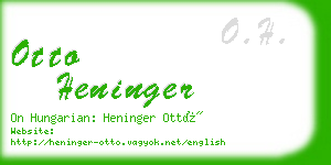 otto heninger business card